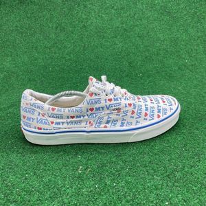 Vans Mens Off The Wall White Lace Up Low Top Casual Sneaker Shoes Size 10